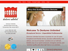 Tablet Screenshot of denturesunlimited.com